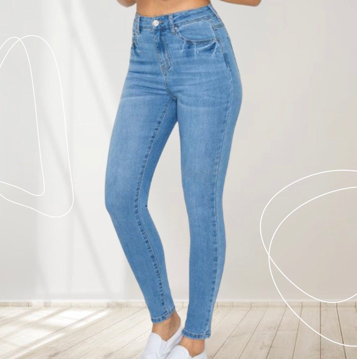 light sky color jeans